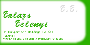 balazs belenyi business card